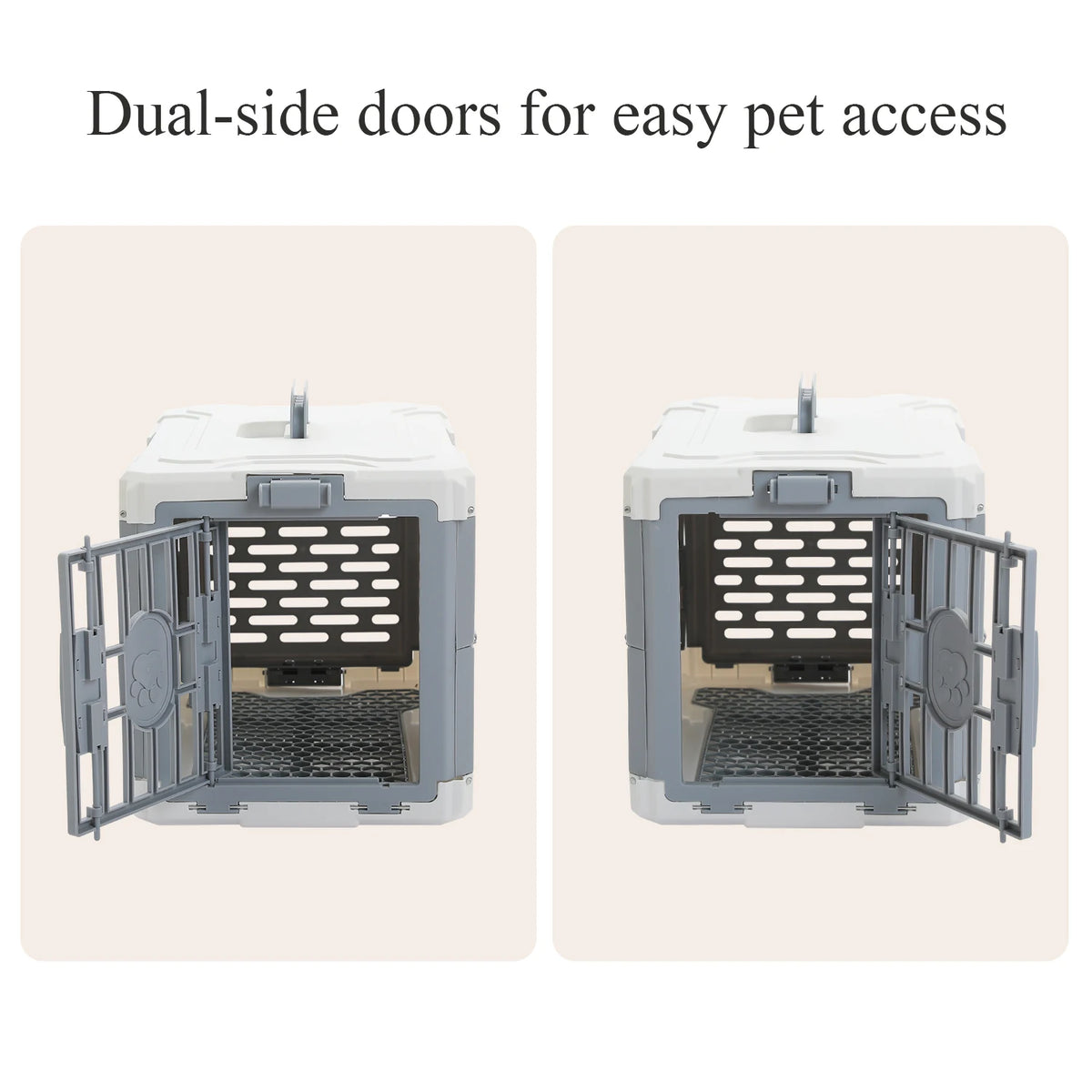 Road Foldable Pet Carrier with Secure Lock Door