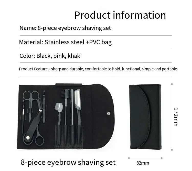Hign Concerned Chemical Eyebrow Trimming Tool Set With Comb
