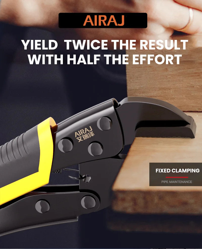 AIRAJ 5 Piece Locking Pliers Set Quick Release Curved Mouth