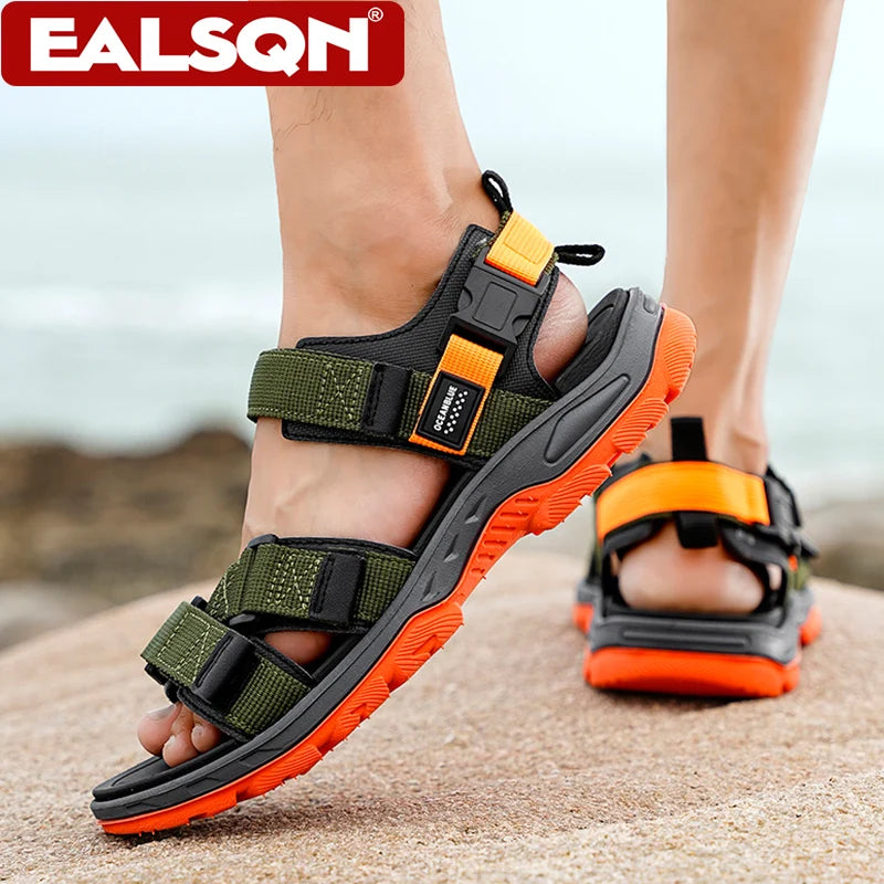 EALSQNCN Men's Summer Sandals Lightweight Anti Slip Comfort