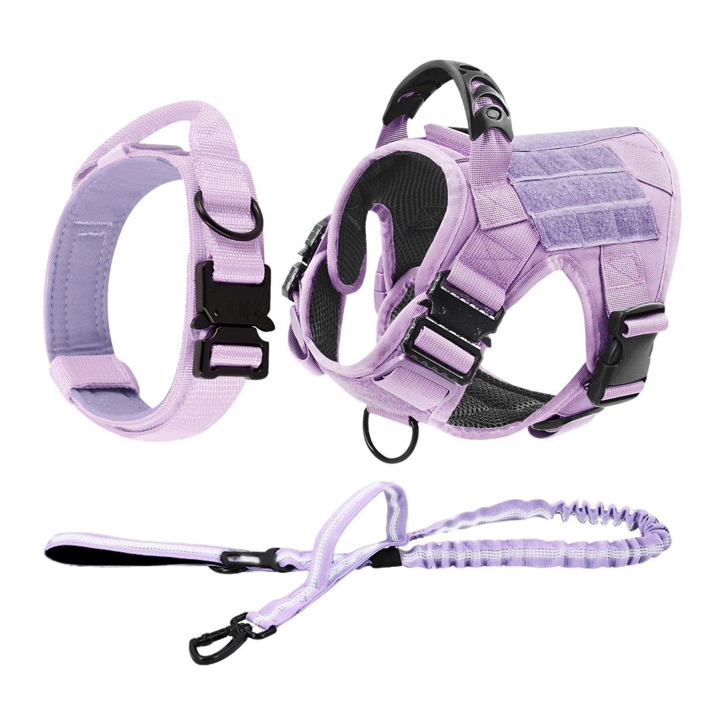 Petravel Dog Harness Tactical Training Vest Nylon Adjustable Camouflage Pattern