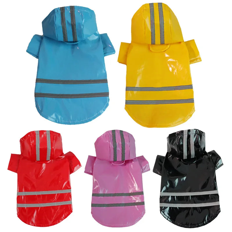 Waterproof Reflective Hooded Raincoat for Dogs and Cats