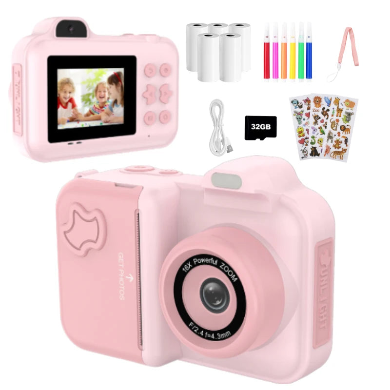 Misirun Kids Instant Print Camera Mini Digital Photo Camera