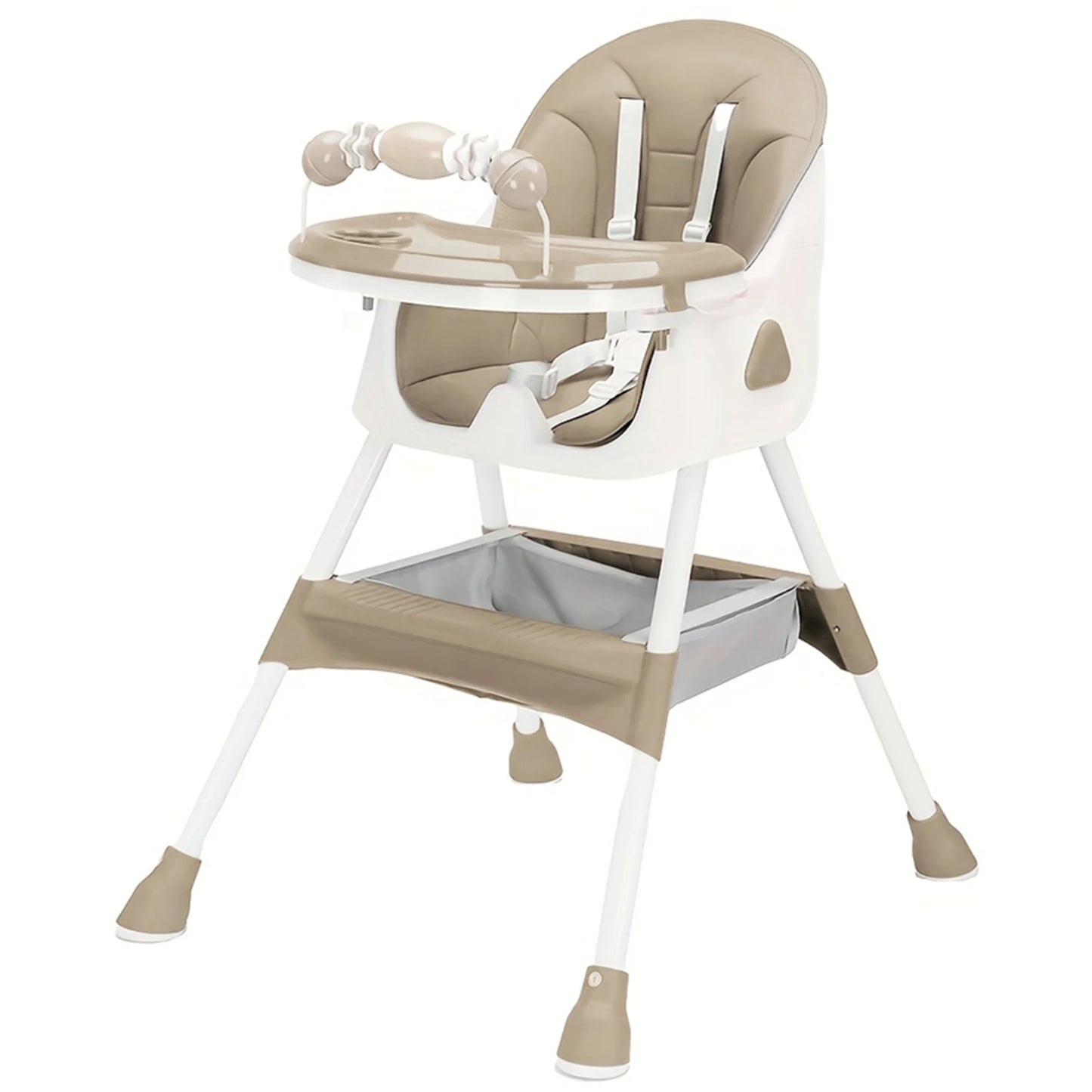 UBRAVOO Foldable Baby High Chair With Tray And Toy Rack