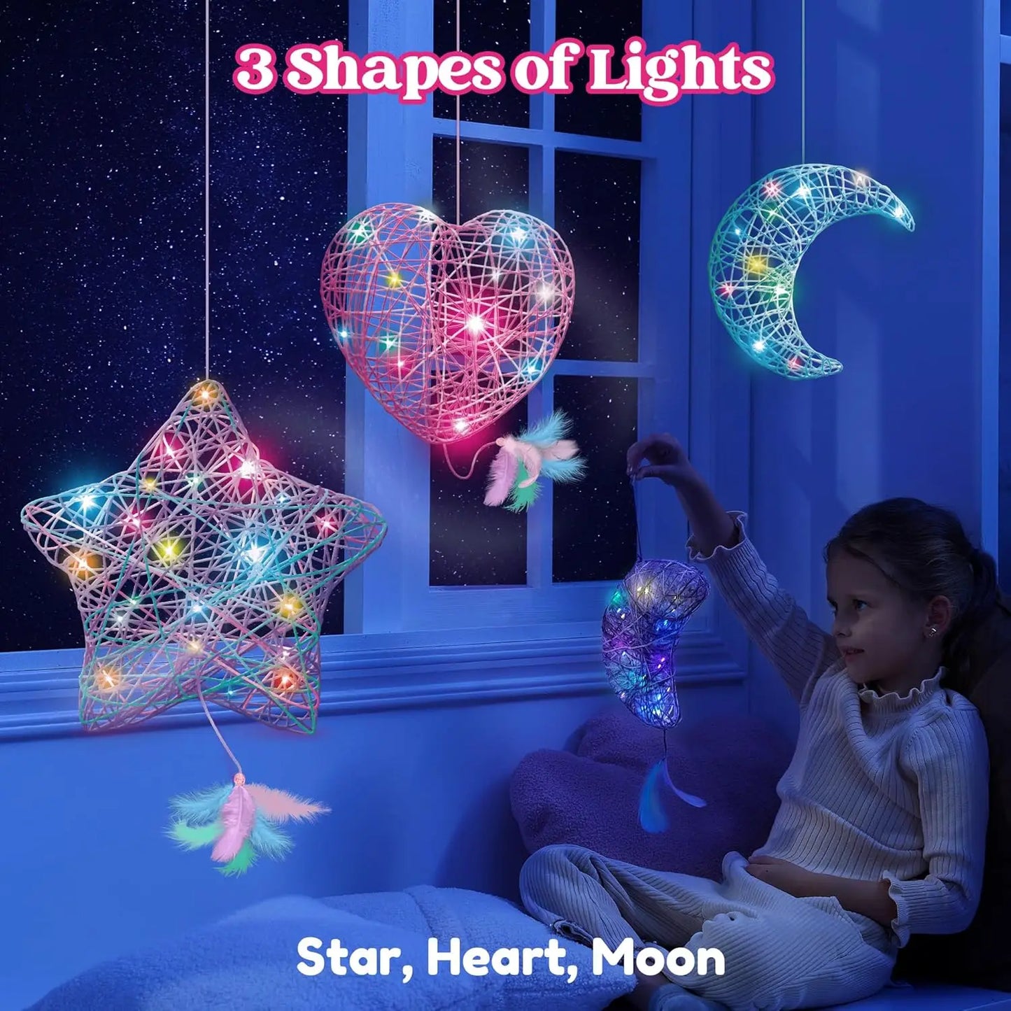 Joyfy ThreeDimensional String Art Kit Light Up LED Bulbs Set