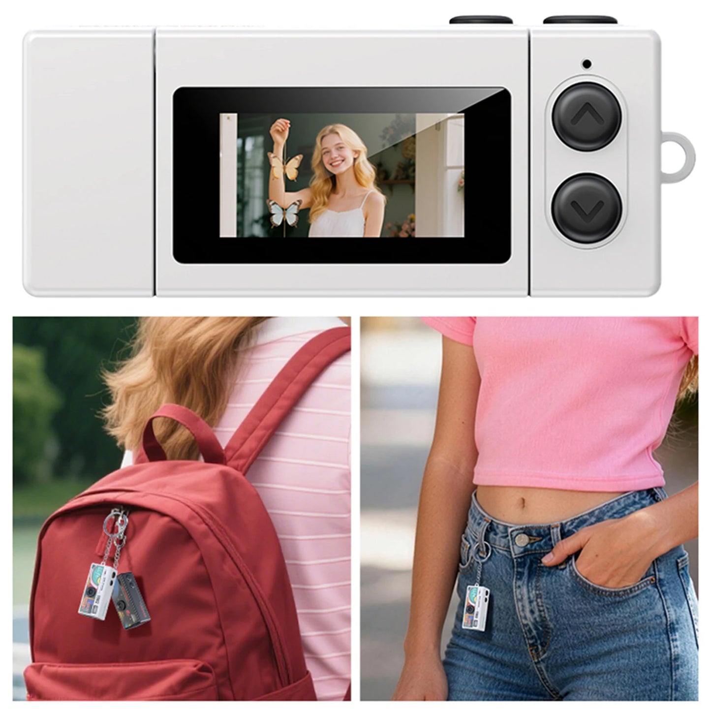 Shunmaii Retro Small Video Recorder Camcorder 1080P For Travel Vlog