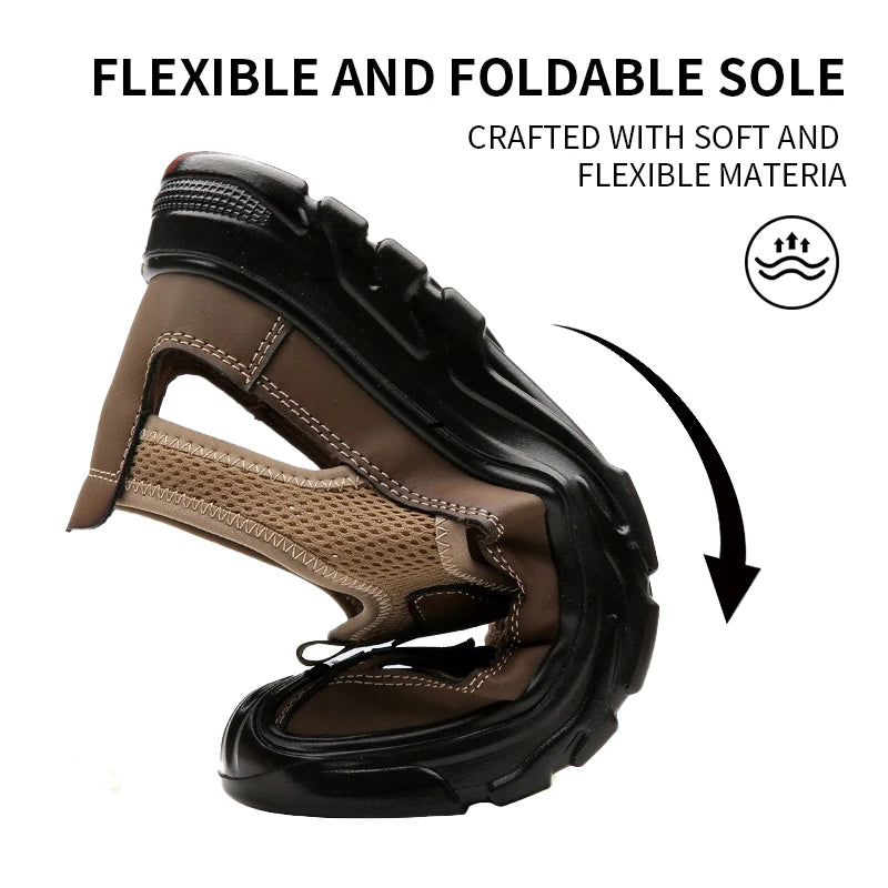 Mens Breathable Hooded Sandals With Hollow Mesh Holes Lightweight EVA
