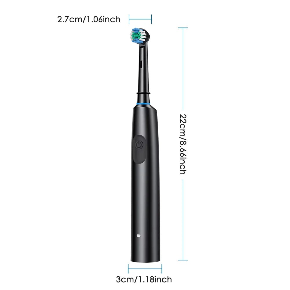 AFDEAL Rotating Electric Toothbrush With 4 Heads And 5 Modes