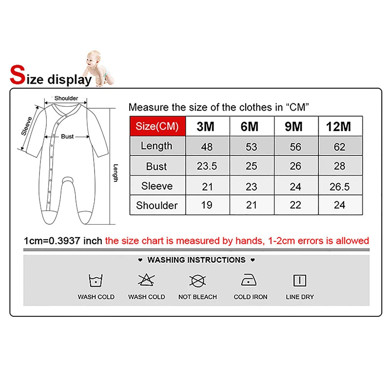 Newborn Baby Cotton Long Sleeve Romper Set Unisex 3 Pack