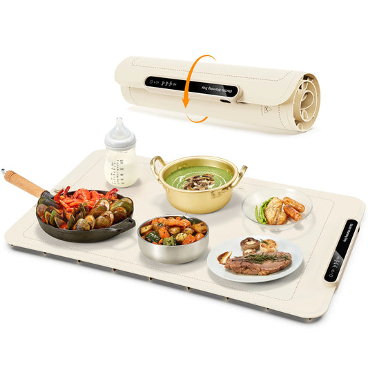 Yabano Electric Warming Tray Foldable Food Warmer With 3 Temperature Settings