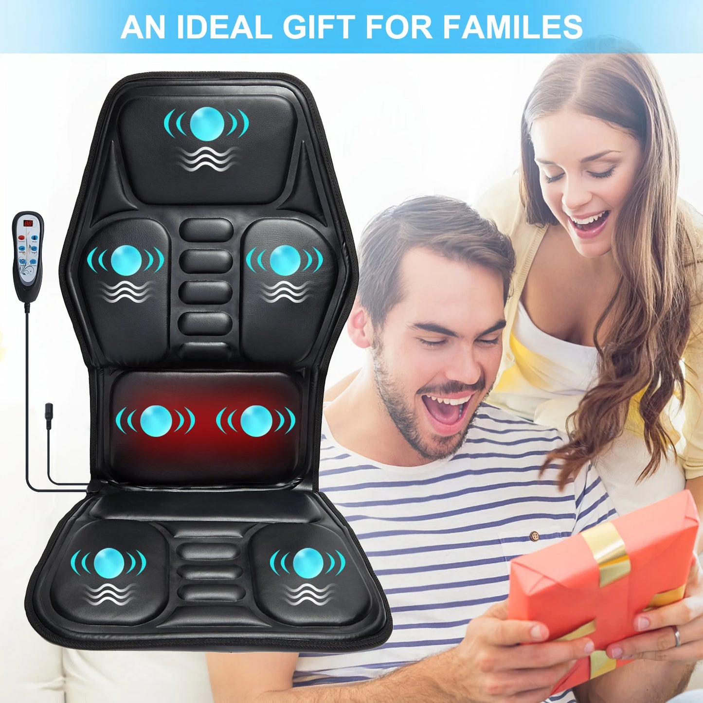 YJ308B Massage Seat Cushion With Heat And Lumbar Support