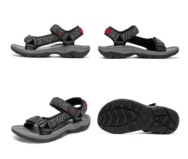 NBGAGA Men Lightweight Hiking Sandals Open Toe Beach Travel Shoes