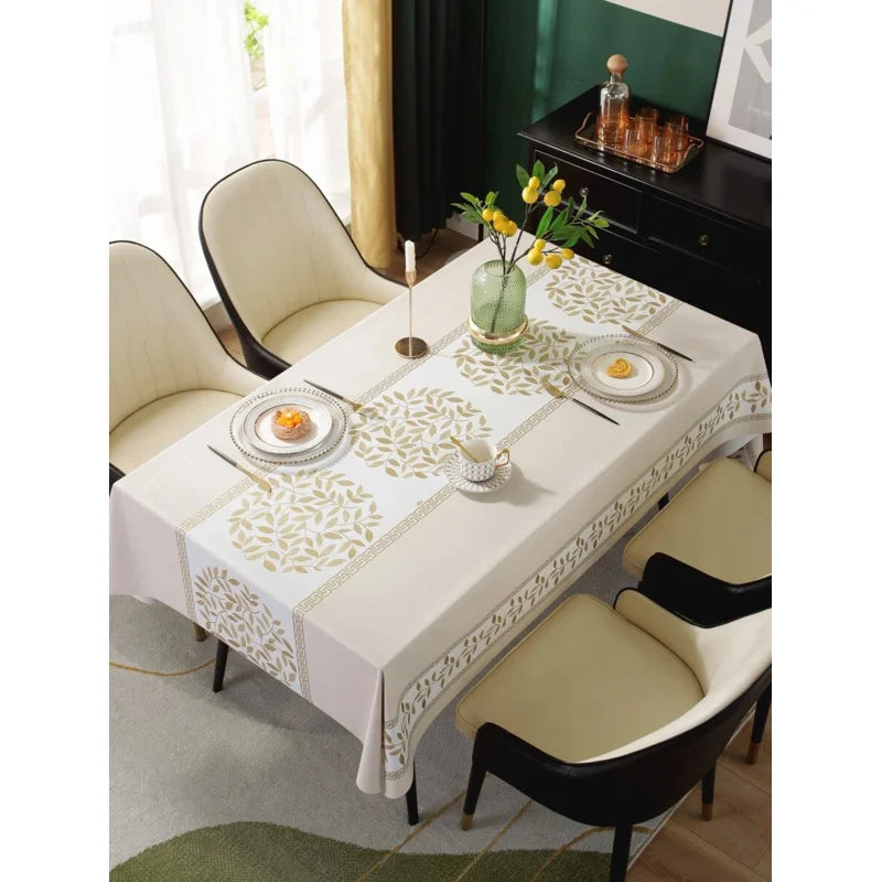 Heat Resistant Waterproof Tablecloth For Dining Room