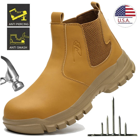 Kankeirr Waterproof Mens Safety Work Boots Steel Toe