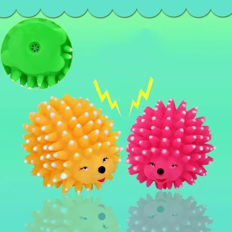 Hign-concerned Hedgehog Squeaky Rubber Dog Toy Chew