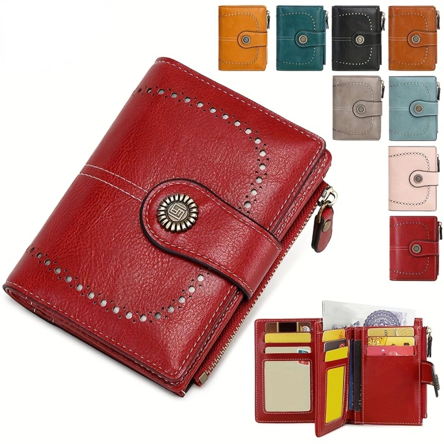Sichuan RFID Anti Theft Women Wallet Multi Card Zipper