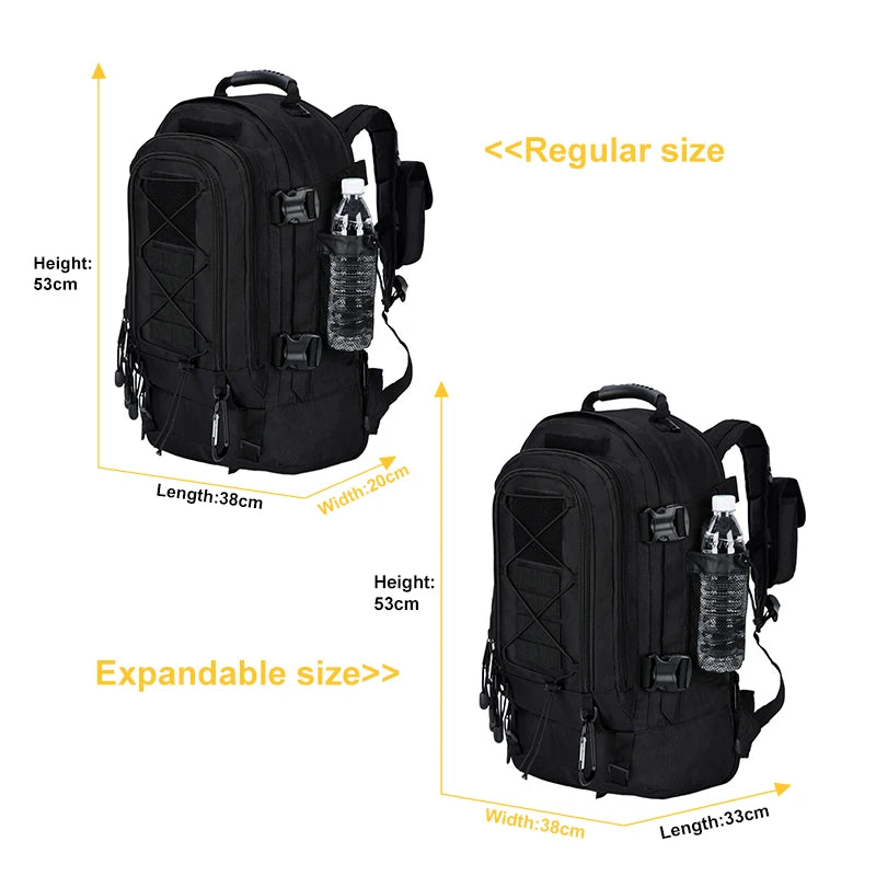 LQARMY 65L Military Tactical MOLLE Backpack Rucksack Outdoors