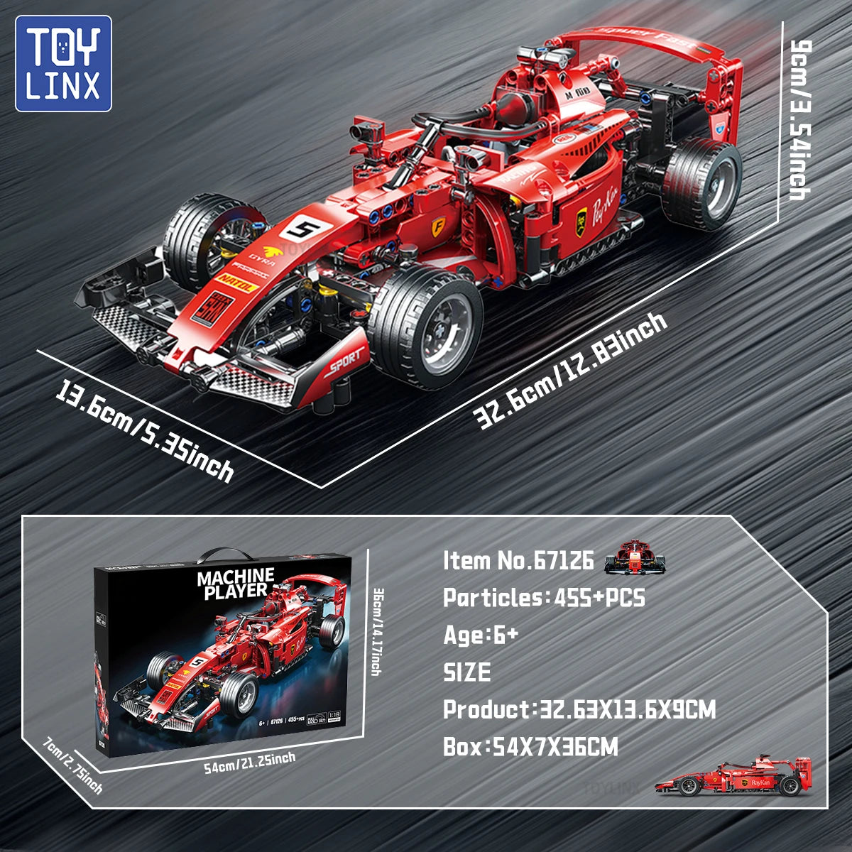 KAVOWORLD Racing Car Building Sets MOC Model Toy for STEM