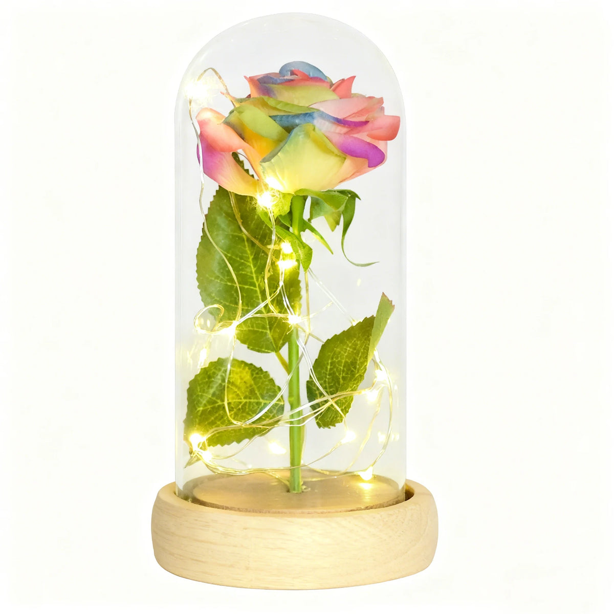 Ainyrose Beauty And The Beast Eternal Rose Glass Dome Decor