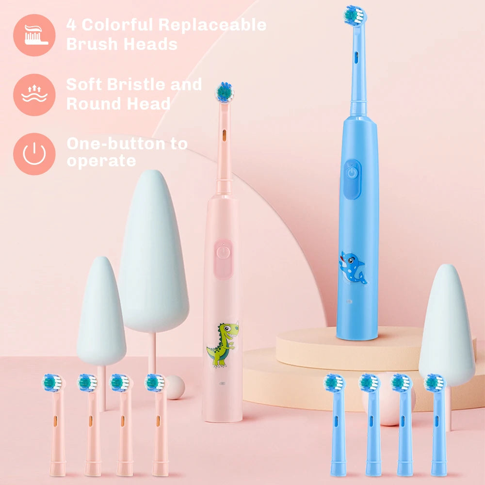 AFDEAL Rotating Electric Toothbrush With 4 Heads And 5 Modes