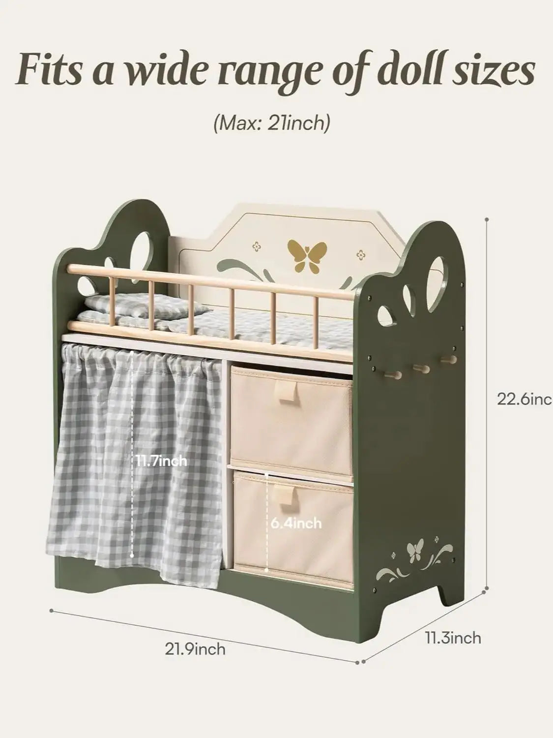 Rolife Robotime Robud Doll Bed With Storage And Bedding