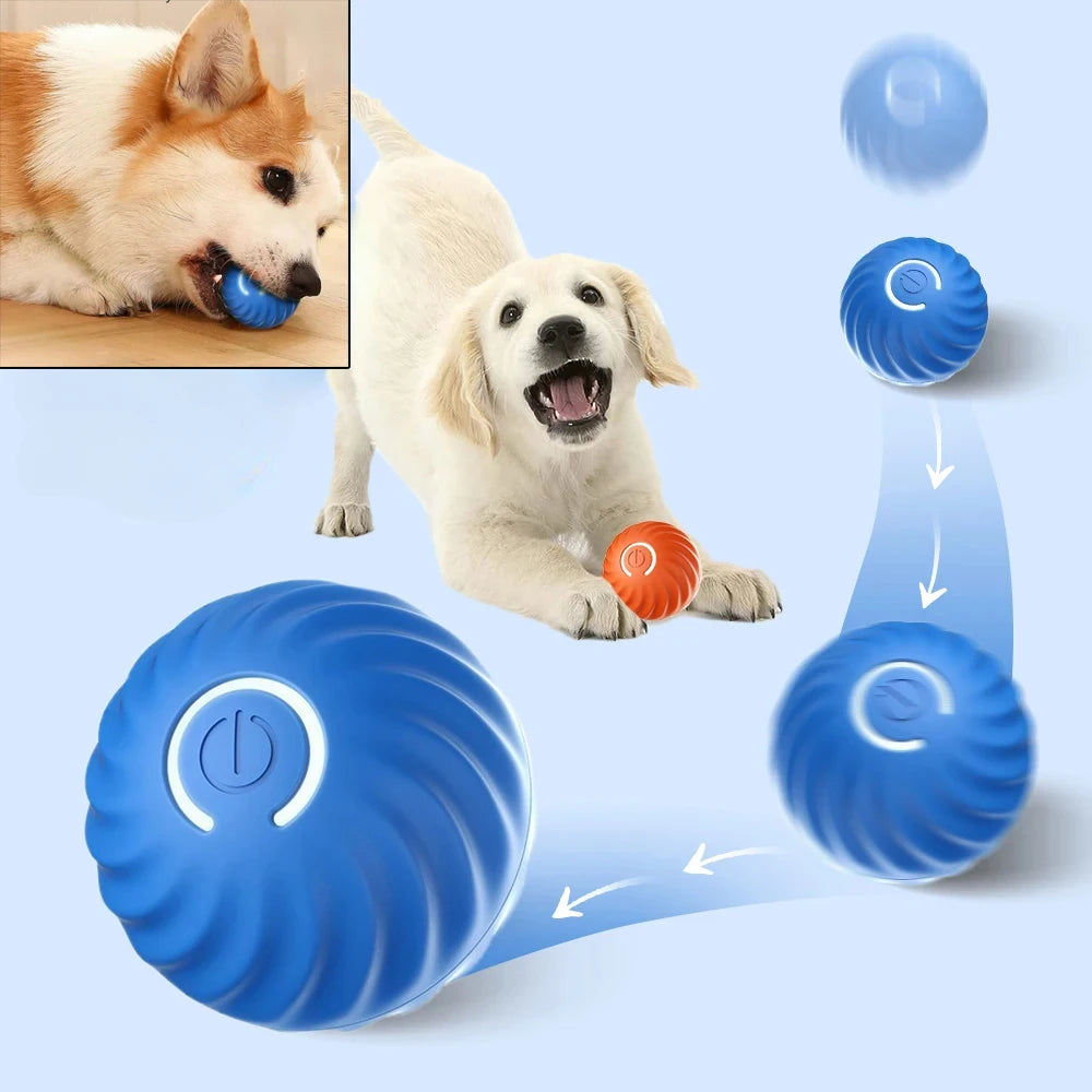 Automatic Bouncing Rolling Ball Dog Toy USB Interactive Puppy Toy