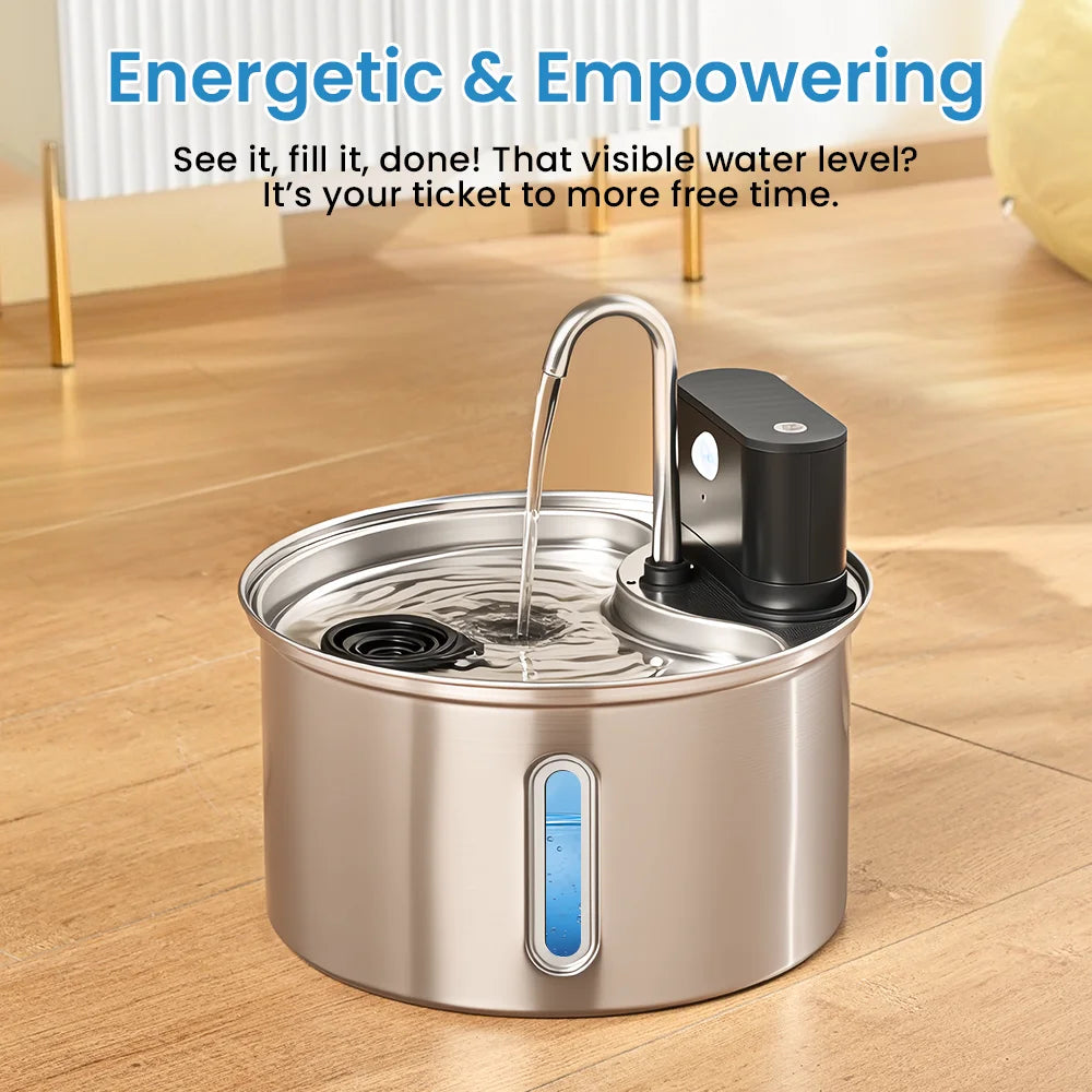 Cityflee Smart Stainless Steel Cat Water Fountain Dispenser