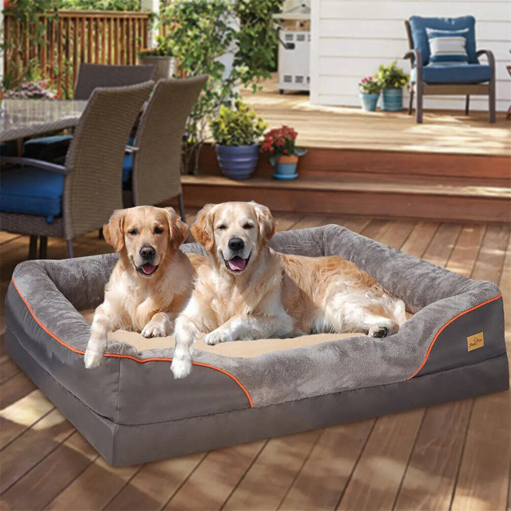 Bingopaw Orthopedic Dog Bed Memory Foam Bolstered Pet Sofa