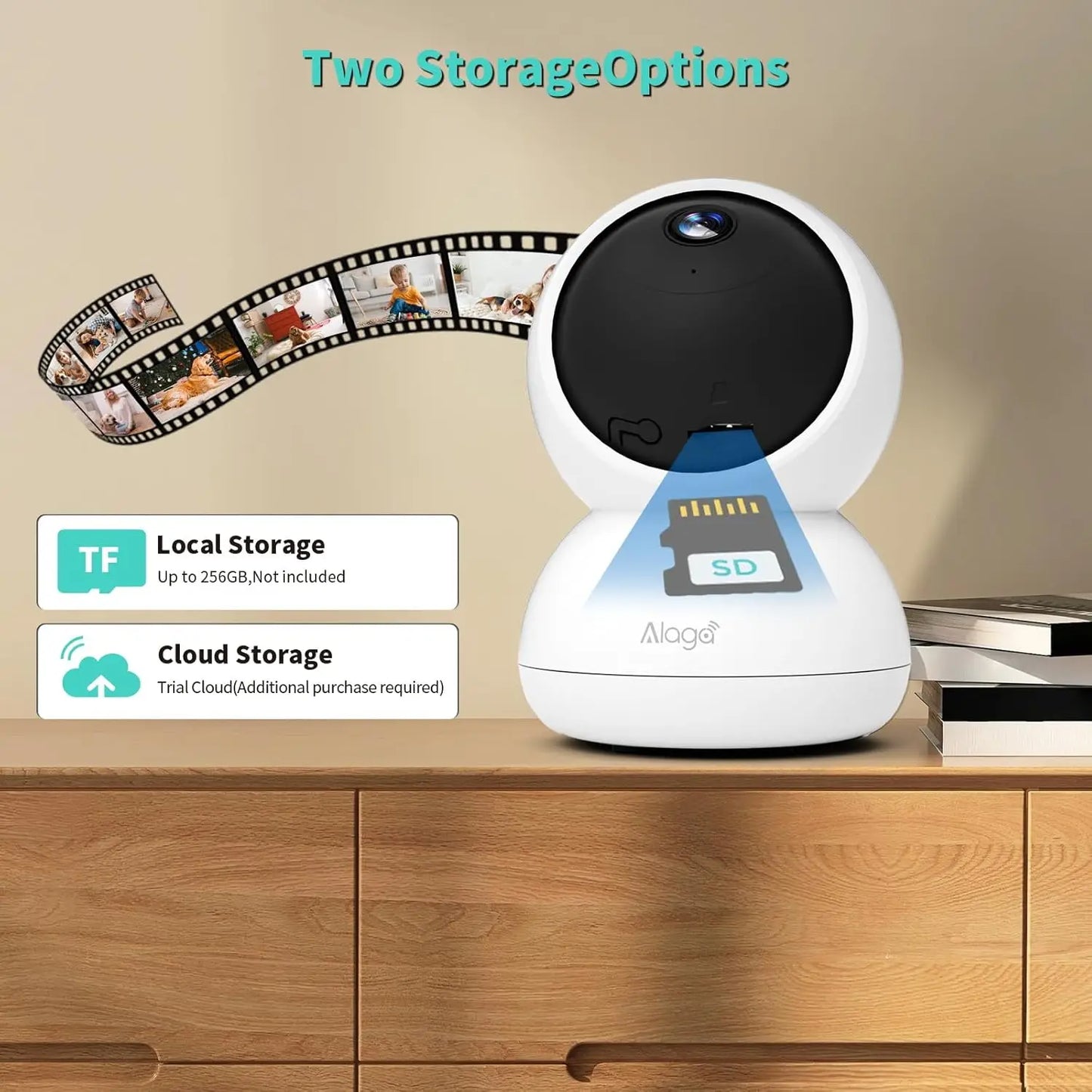 ALAGA 5MP PTZ Wireless CCTV Camera Auto Tracking Night Vision