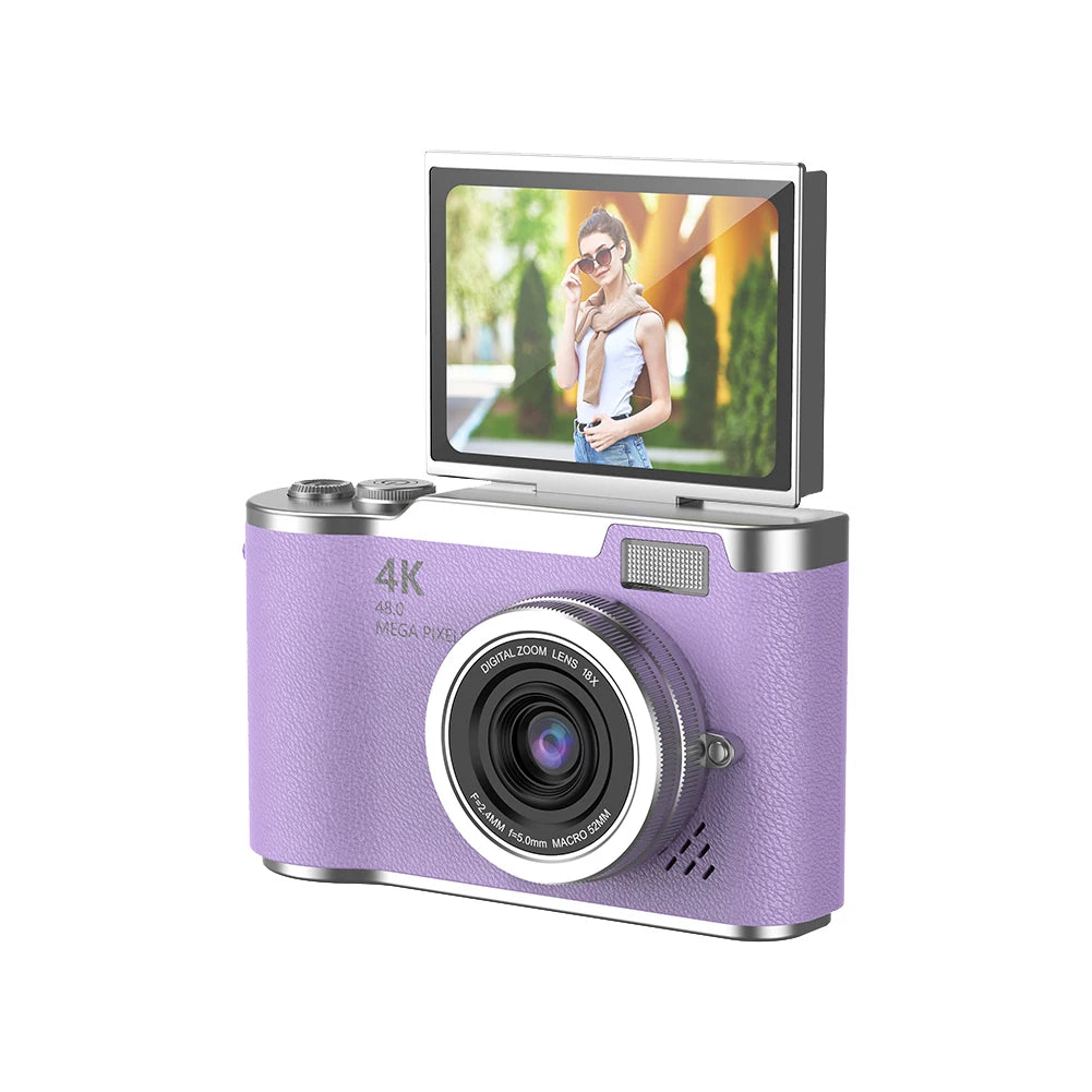 TAKEZERO 4K Digital Camera 48MP With 8X Zoom Flip Screen For Teens And Beginners