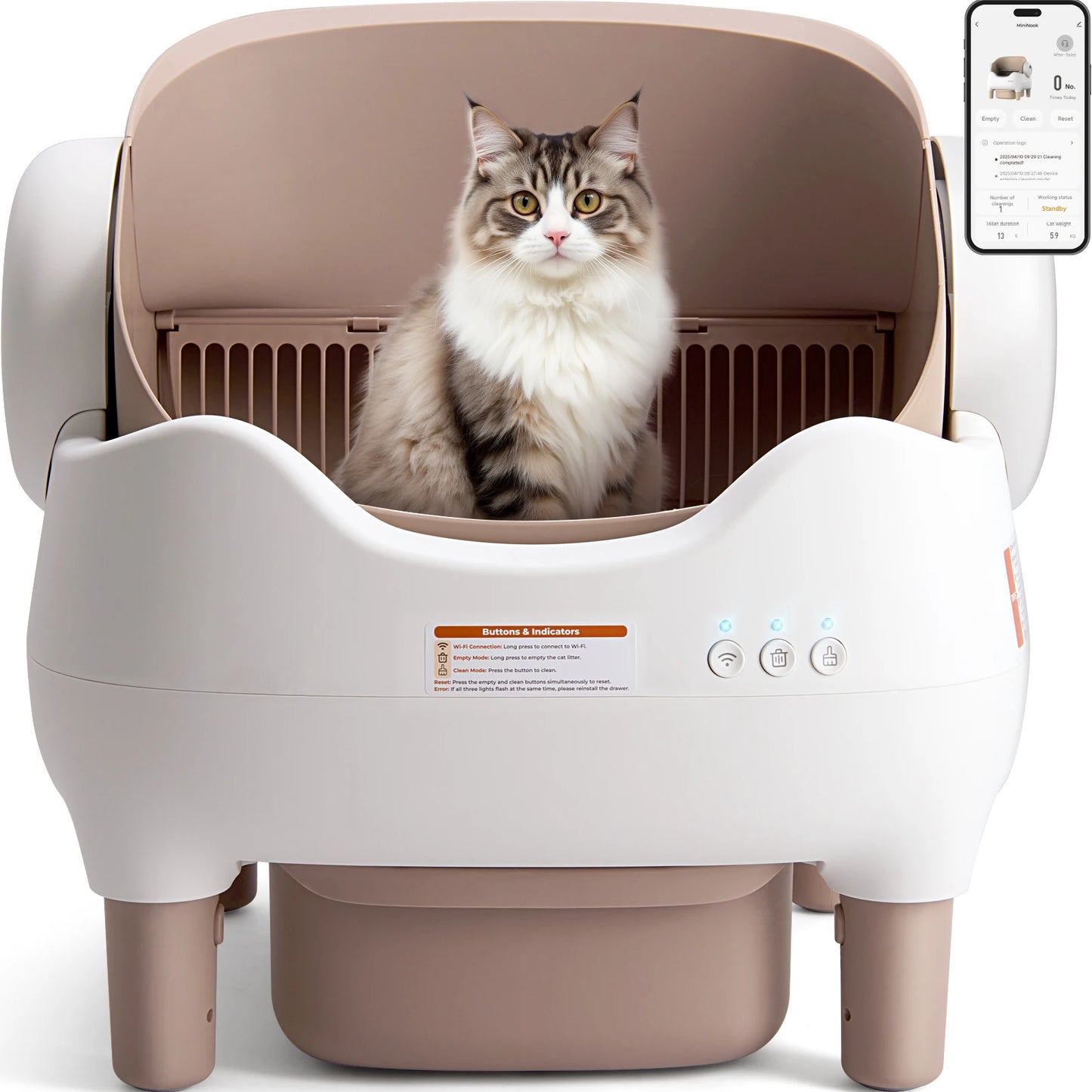 Lunapurr Self Cleaning Litter Box Automatic Cat Litter Box