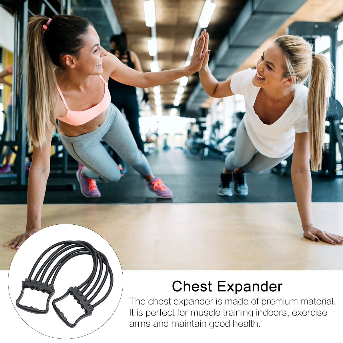 AEHOME Chest Expander With Adjustable Resistance Bands For Upper Body