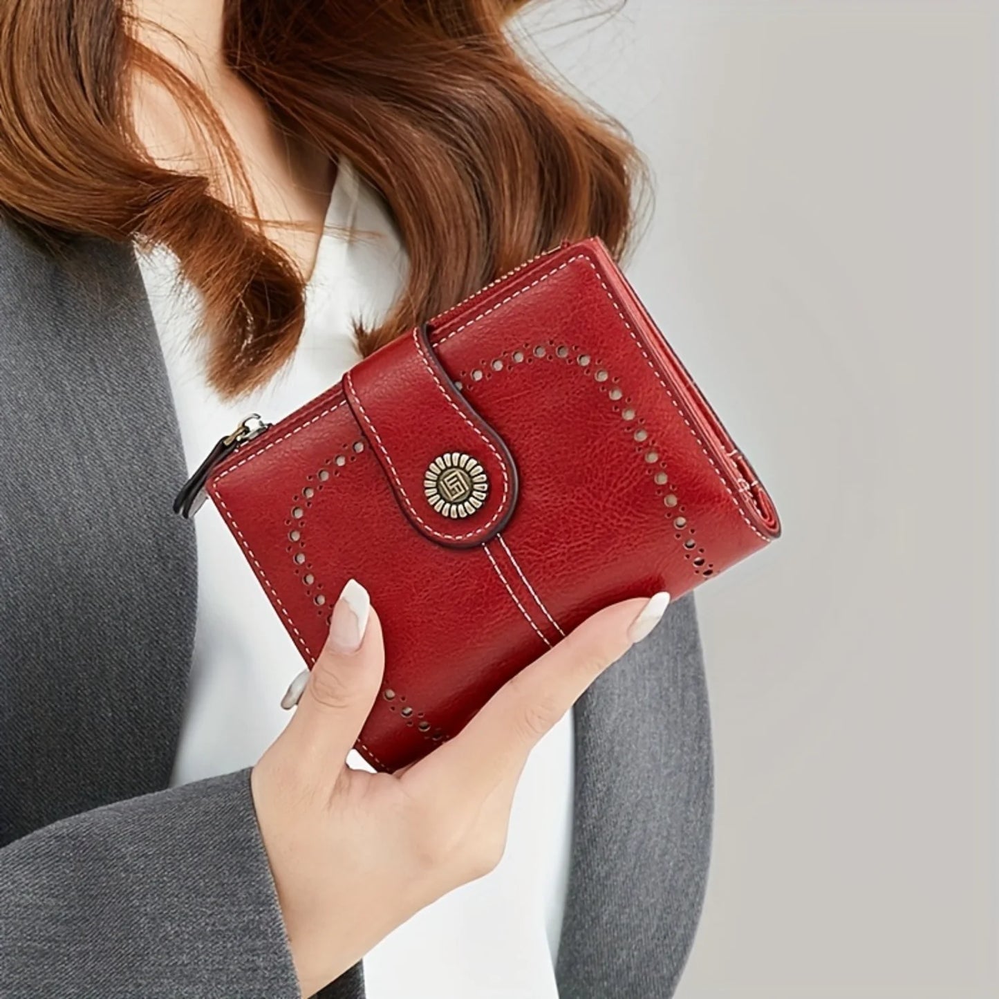 Sichuan RFID Anti Theft Women Wallet Multi Card Zipper