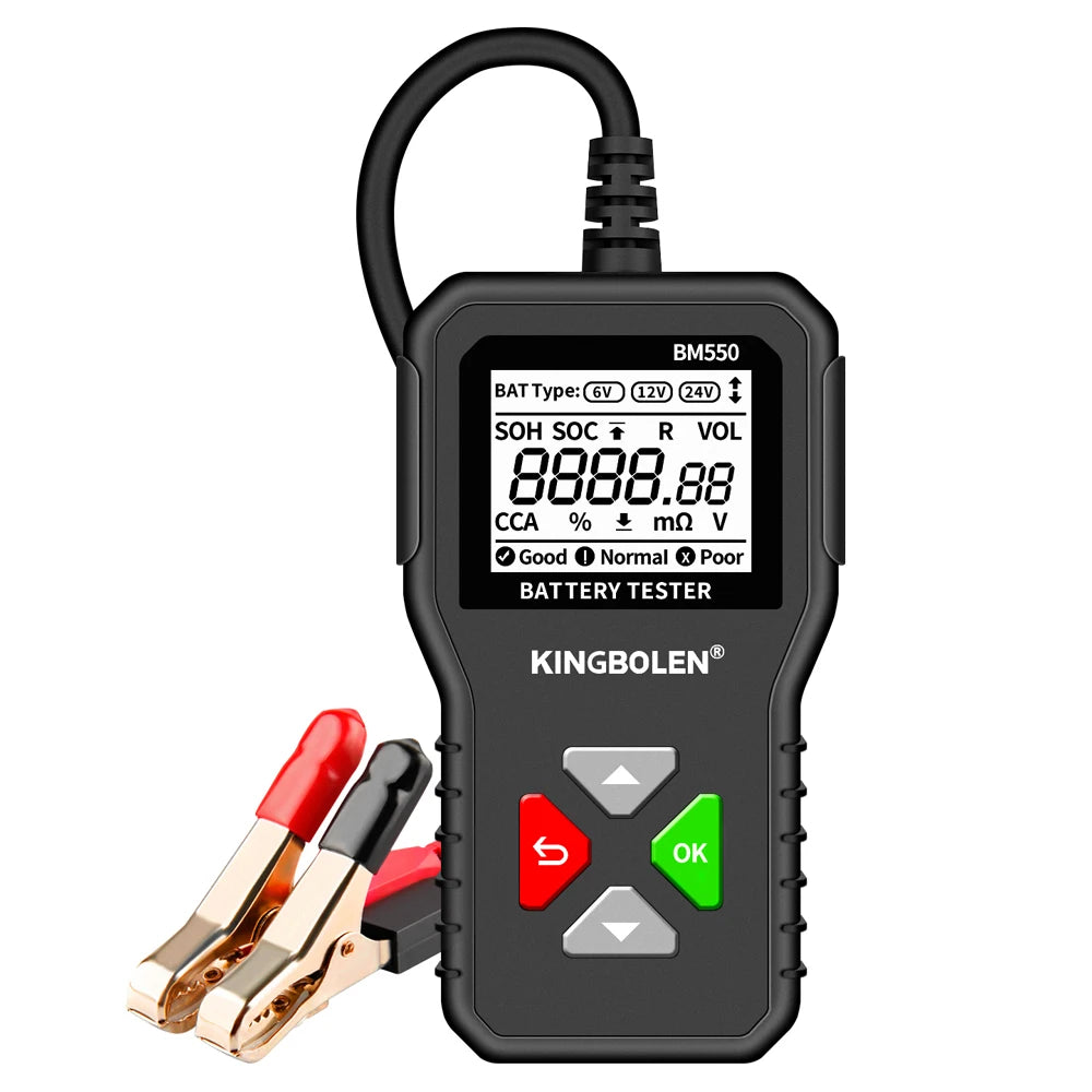 Kingbolen BM550 Plus Car Battery Tester 6V 12V 24V Device