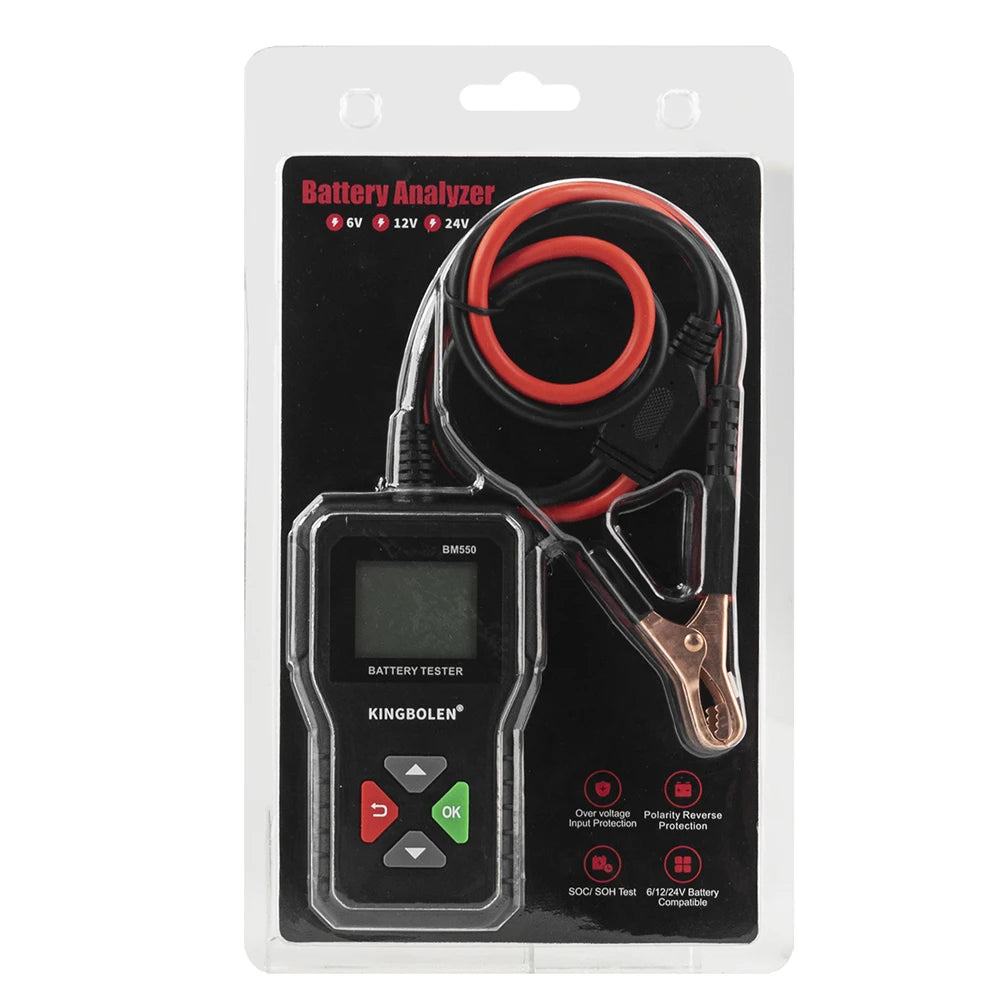 Kingbolen BM550 Plus Car Battery Tester 6V 12V 24V Device